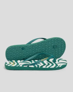 Flip Flops*Billabong All the Wave Thongs Evergreen