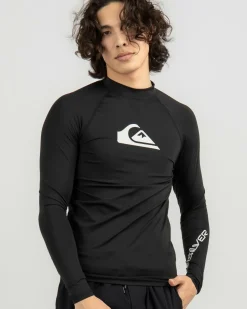 Rashies*Quiksilver All Time Long Sleeve Wetshirt Black