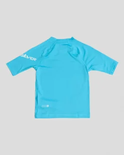 Rashies|Toddlers*Quiksilver All Time Toddler's Short Sleeve Rash Vest Horizon Blue