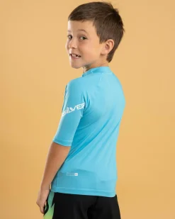 Rashies|Toddlers*Quiksilver All Time Toddler's Short Sleeve Rash Vest Horizon Blue