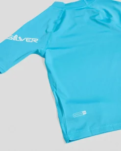 Rashies|Toddlers*Quiksilver All Time Toddler's Short Sleeve Rash Vest Horizon Blue