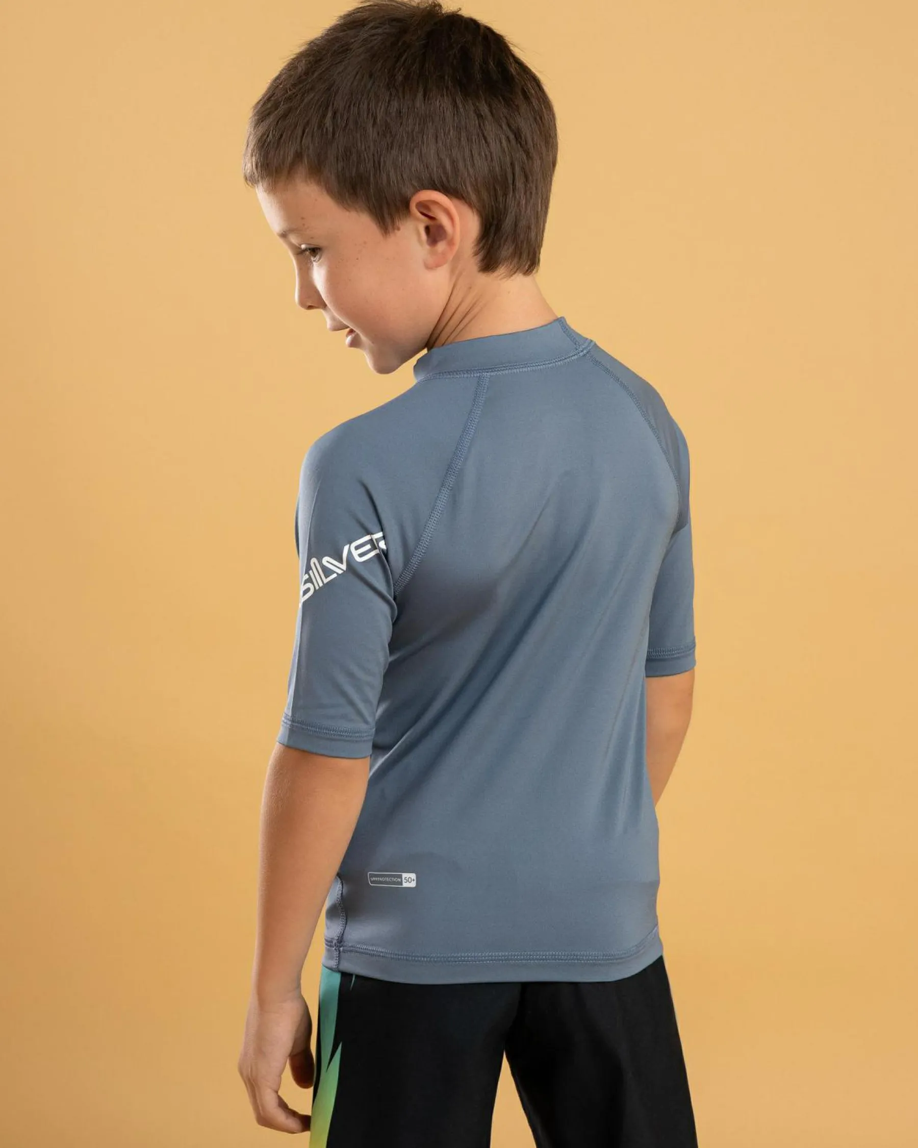 Rashies|Toddlers*Quiksilver All Time Toddler's Short Sleeve Rash Vest China Blue