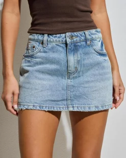 Bottoms*DESU Allegra Denim Skort Blasted Garage Blue