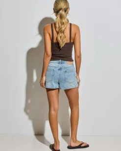Bottoms*DESU Allegra Denim Skort Blasted Garage Blue