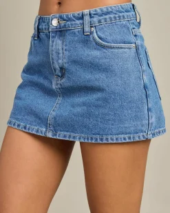 Bottoms*DESU Allegra Denim Skort Dark Blue