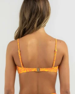 Bikinis*Rhythm Allegra Knot Bandeau Bikini Top Orange