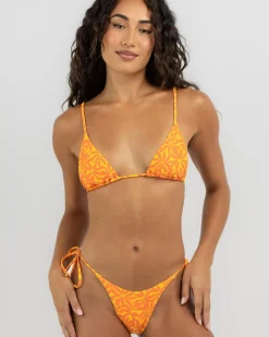 Bikinis*Rhythm Allegra Tie Side High Cut Bikini Bottom Orange