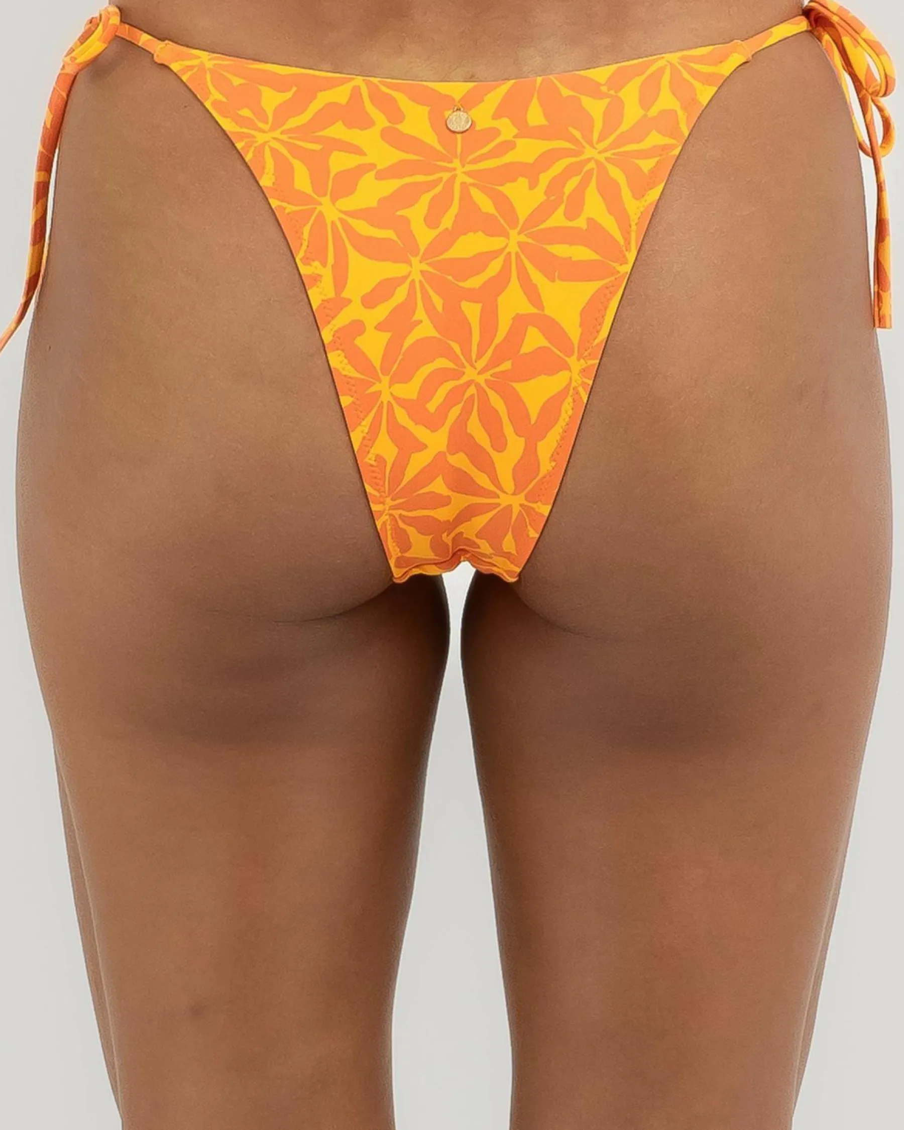 Bikinis*Rhythm Allegra Tie Side High Cut Bikini Bottom Orange