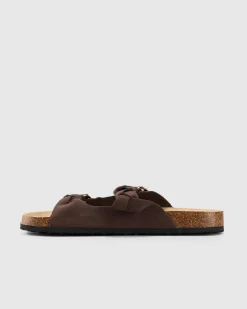 Sandals*Ava And Ever Allie Plait Slide Sandals Espresso