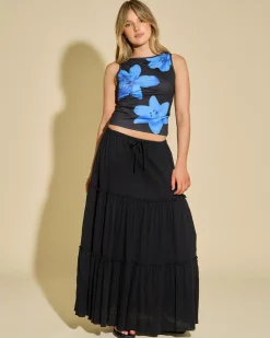 Tops*Mooloola Alora Top Blue/black