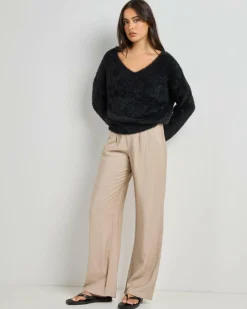 Knitwear|Jumpers & Hoodies*Mooloola Amara V Neck Knit Jumper Black