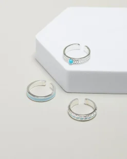 Jewelry|Jewelry*Karyn In LA Amari Toe Ring Pack Blue/silver