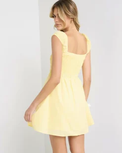 Linen Blend|Dresses*Rumor Amilee Dress Yellow