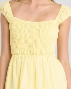 Linen Blend|Dresses*Rumor Amilee Dress Yellow
