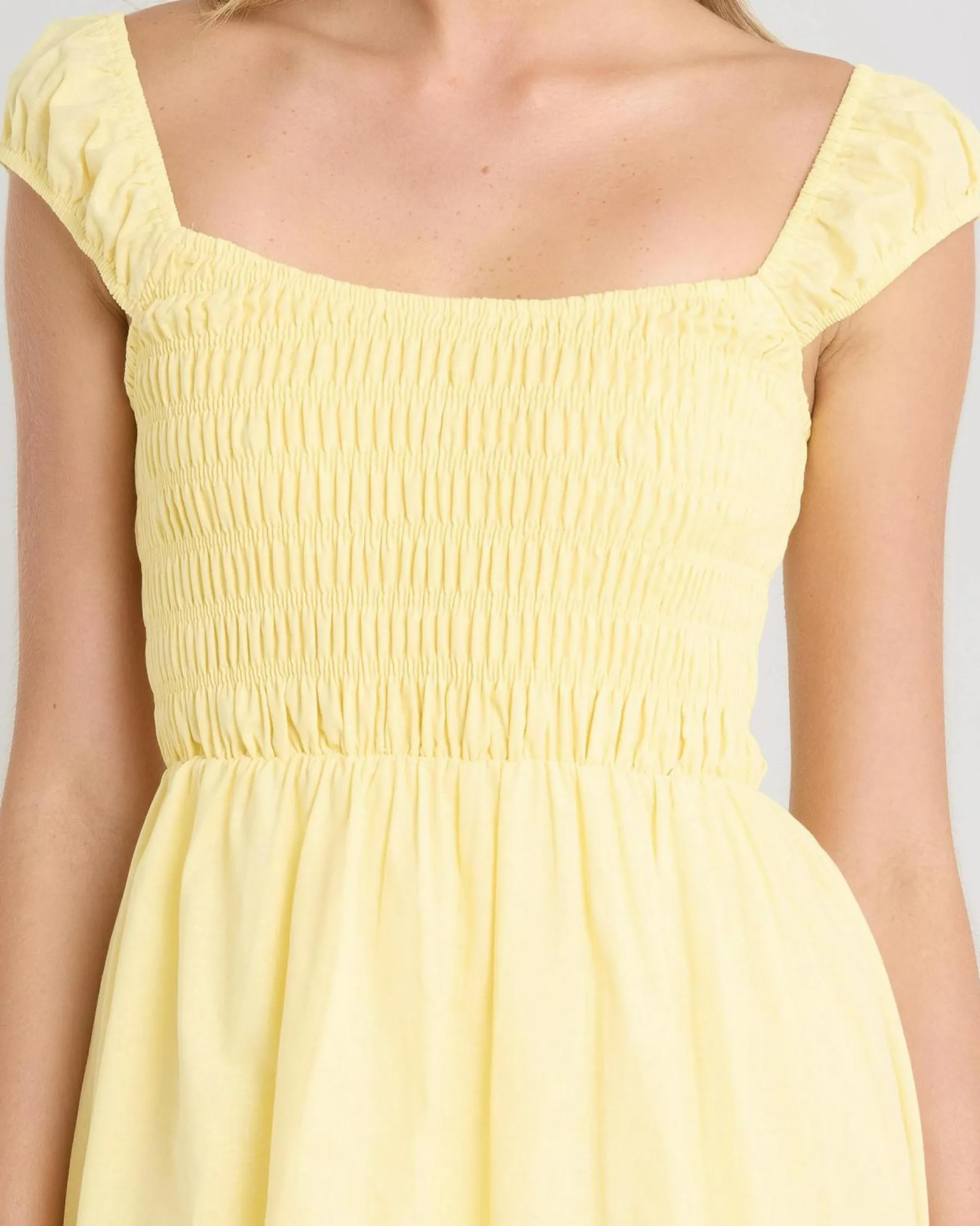 Linen Blend|Dresses*Rumor Amilee Dress Yellow