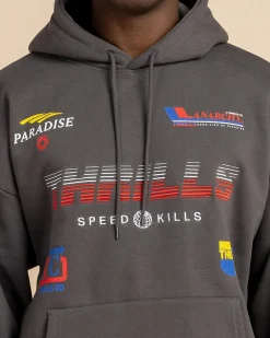 Hoodies & Sweatshirts*Thrills Anarchy In Paradise Slouch Hoodie Merch Black