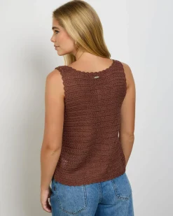 Online Anastasia Crochet Tie Up Cami Top Women Tops