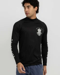 Rashies*Salty Life Anchors Long Sleeve Rash Vest Black