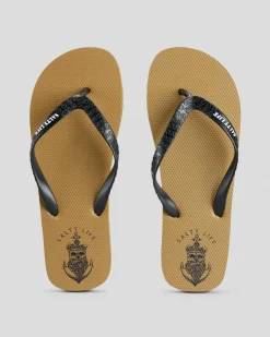 Flip Flops & Sandals*Salty Life Anchors Thongs Tan/black