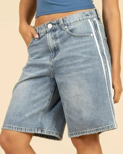 Bottoms*DESU Angie Racer Jorts Light Mid Blue