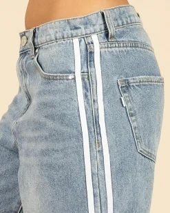 Bottoms*DESU Angie Racer Jorts Light Mid Blue