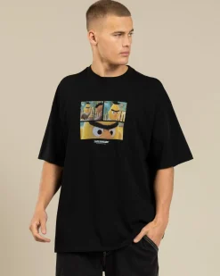 Tops & T-Shirts*Threadheads Angry Bert Oversized T-Shirt Black