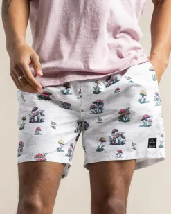Shorts & Bottoms*Lucid Animate Elastic Waist Shorts White