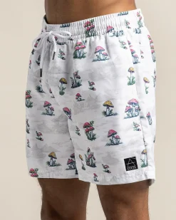 Shorts & Bottoms*Lucid Animate Elastic Waist Shorts White