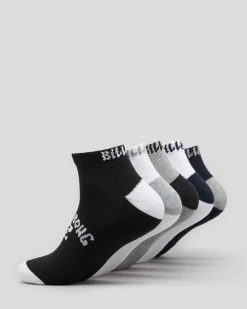 Socks*Billabong Ankle Socks 5 Pack Multi