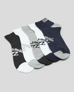 Socks*Billabong Ankle Socks 5 Pack Multi