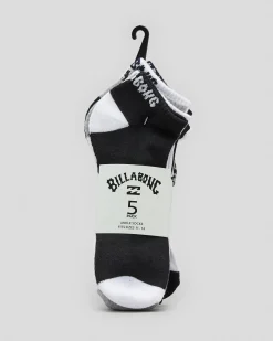 Socks*Billabong Ankle Socks 5 Pack Multi