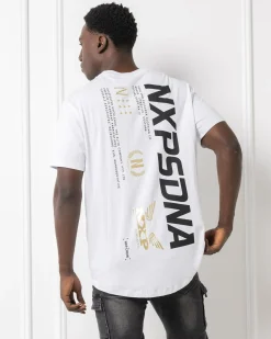 Tops & T-Shirts*Nena & Pasadena Anlantic Dual Curved T-Shirt Optical White
