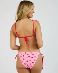 Bikinis*Topanga Anna Kate Triangle Bikini Top Pink/red