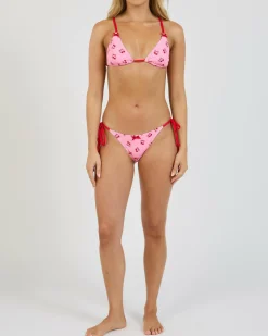 Bikinis*Topanga Anna Kate Triangle Bikini Top Pink/red