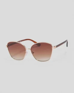 Sunglasses*Indie Eyewear Anna Sunglasses Gold/gd Brn