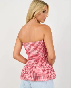 Best Annie Peplum Tube Top Women Tops