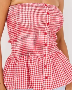 Best Annie Peplum Tube Top Women Tops