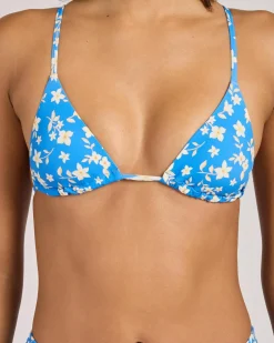 Bikinis*Billabong Another Tide Mini Sliding Triangle Bikini Top True Blue