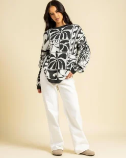 Knitwear|Jumpers & Hoodies*Rip Curl AOTS-TY Williams Oceanic Jacquard Crew Knit Sweater Black