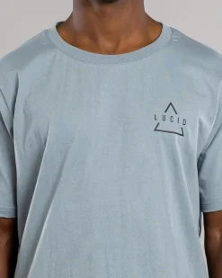 Tops & T-Shirts*Lucid Aperture T-Shirt Mineral Blue