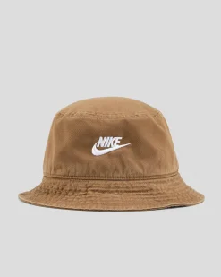 Headwear*Nike Apex Bucket Hat Mosswood Brown/white