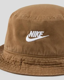 Headwear*Nike Apex Bucket Hat Mosswood Brown/white