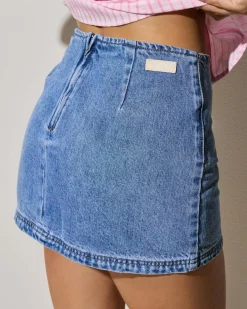 Bottoms*DESU Arabella Denim Skort Heritage Mid Blue
