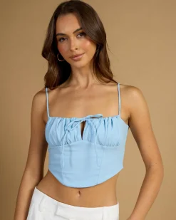 Tops*Mooloola Arabella Top Light Blue