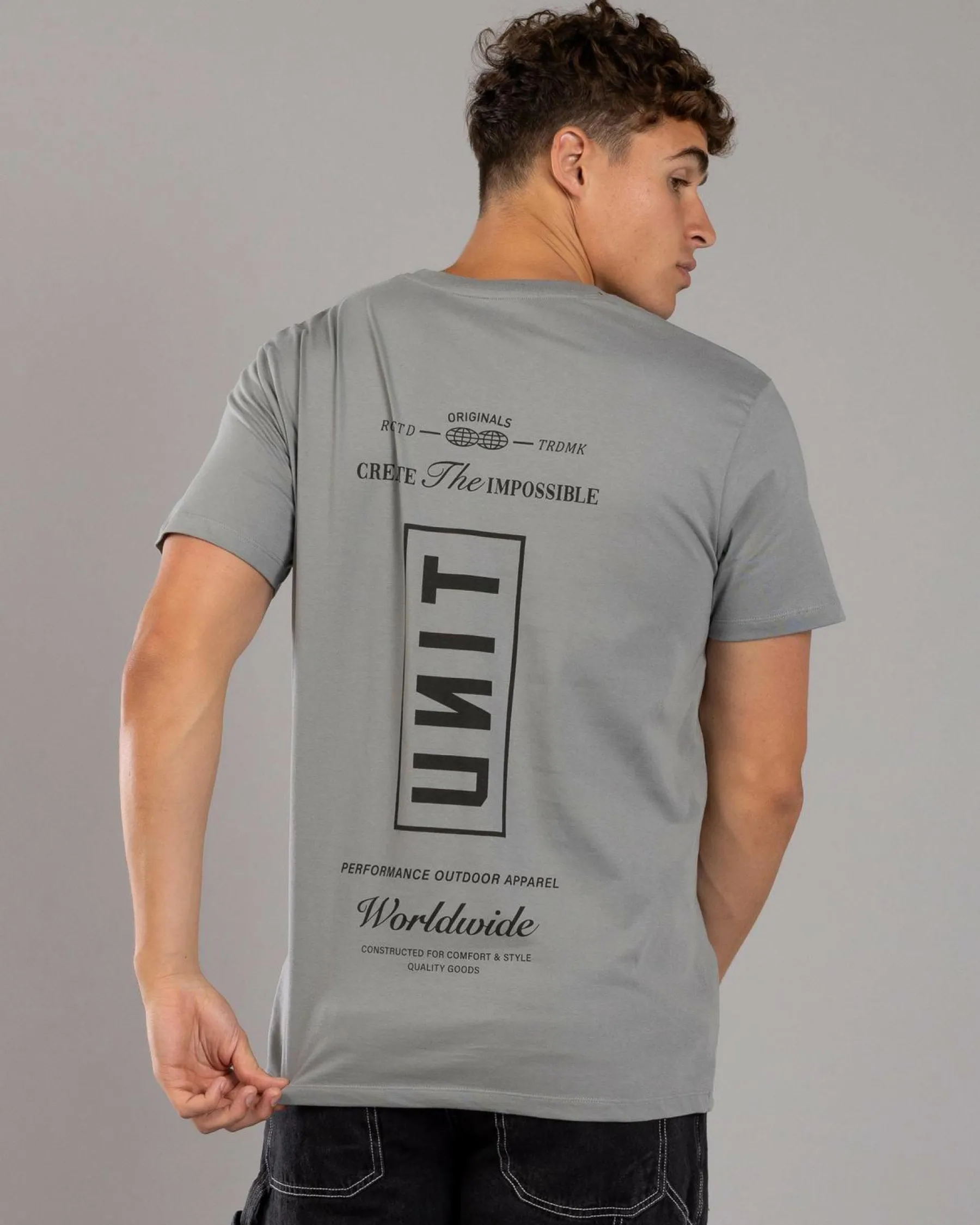 Tops & T-Shirts*Unit Arcadia T-Shirt Grey