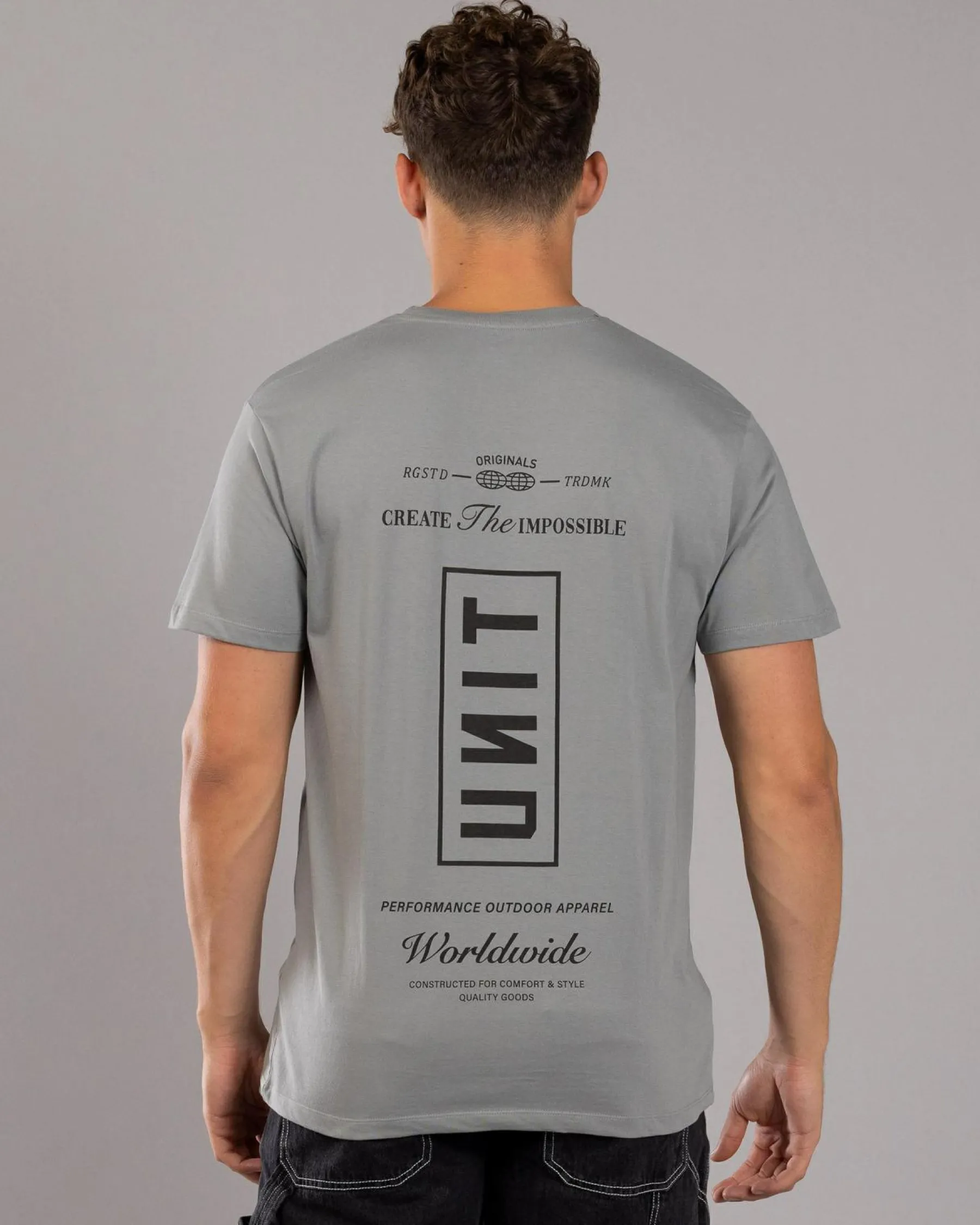 Tops & T-Shirts*Unit Arcadia T-Shirt Grey