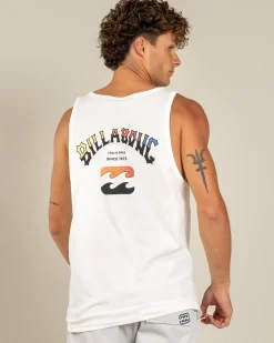 Tops & T-Shirts*Billabong Arch Fade Singlet Off White
