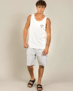 Tops & T-Shirts*Billabong Arch Fade Singlet Off White