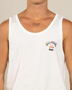 Tops & T-Shirts*Billabong Arch Fade Singlet Off White