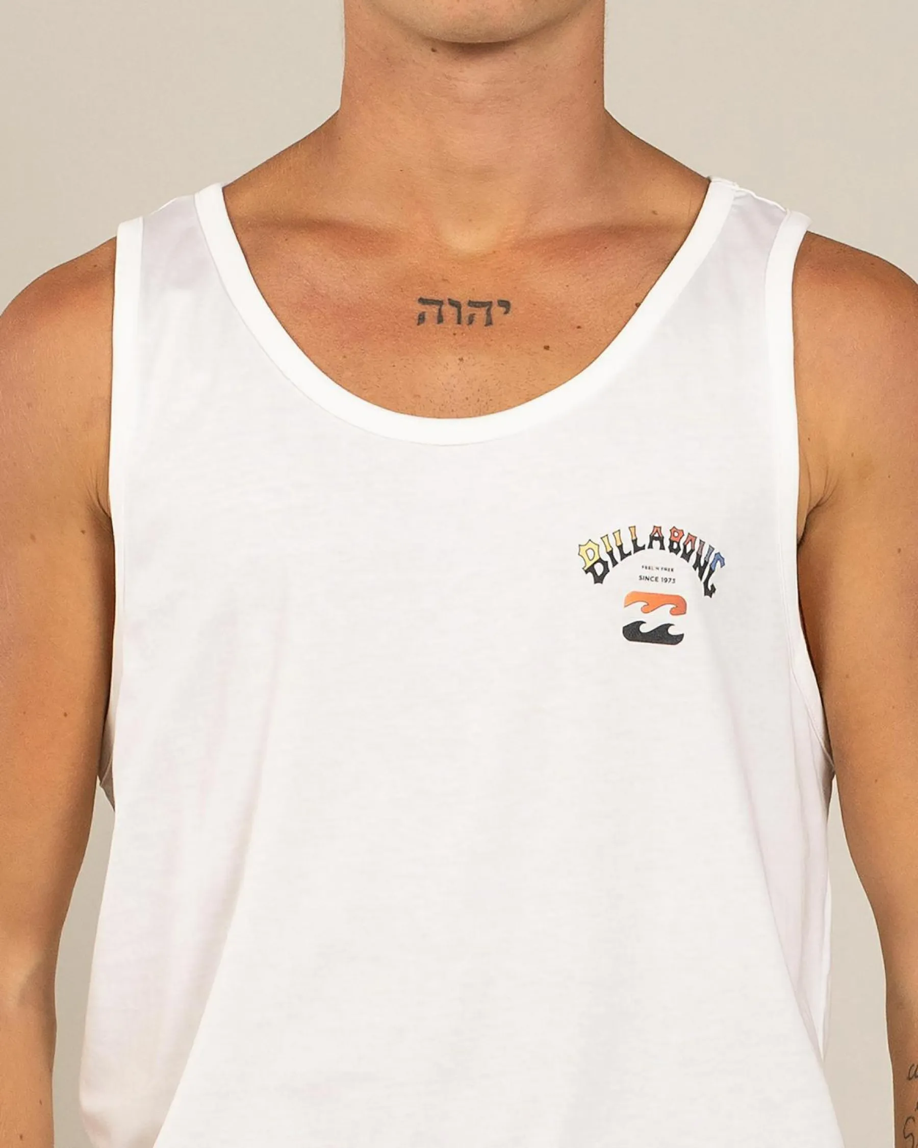Tops & T-Shirts*Billabong Arch Fade Singlet Off White
